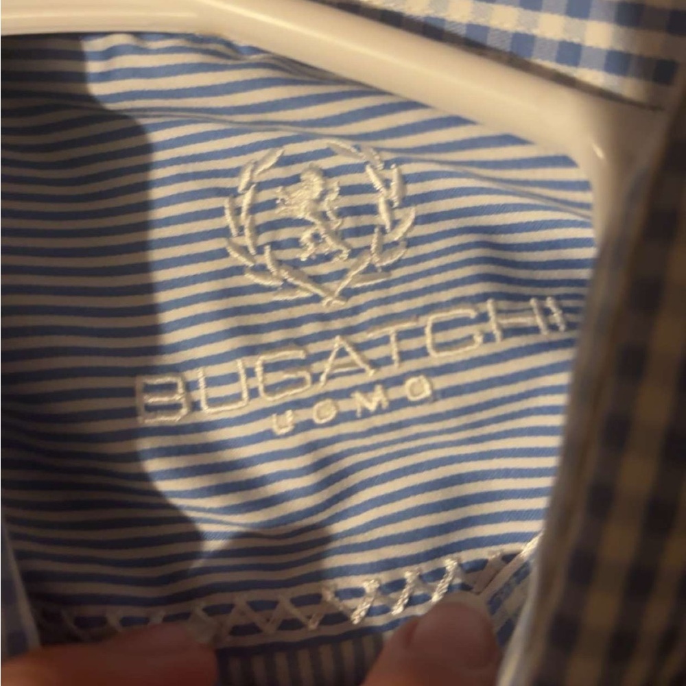Bugatchi Blue Striped Shirt